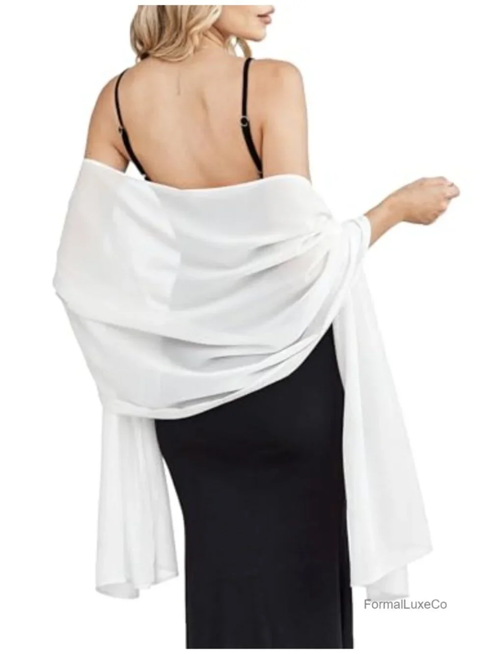 Elegant Chiffon Shawl Wrap for Wedding Party Formal Accessory Lightweight Scarf
